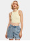 Urban Classics Débardeur Ladies Cropped Rib 2-Pack jaune